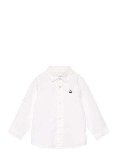 Shirt Tops Shirts Long-sleeved Shirts White United Colors Of Benetton