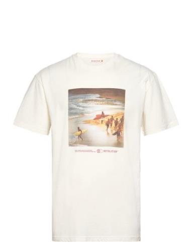 Loose T-Shirt Tops T-Kortærmet Skjorte Cream Revolution