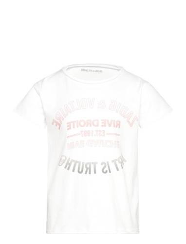 Short Sleeves Tee-Shirt Tops T-Kortærmet Skjorte White Zadig & Voltair...