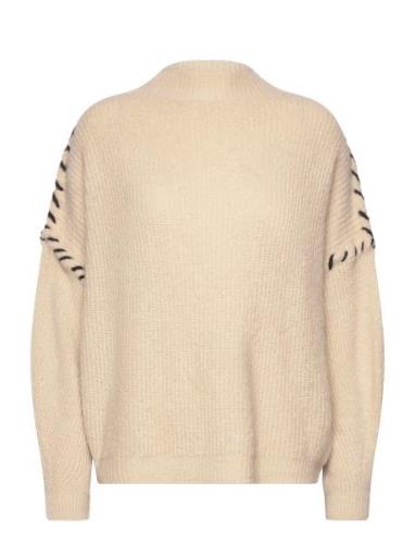 Olli Knit Tops Knitwear Jumpers Beige Noella