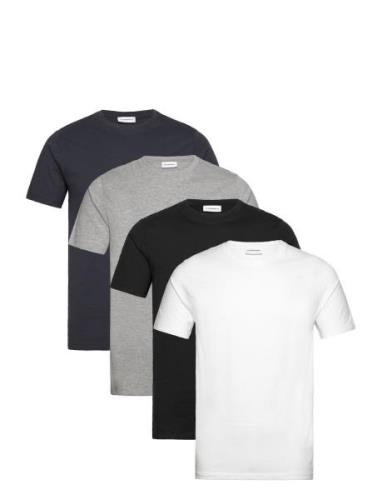 4Pk Basic Tee S/S Tops T-Kortærmet Skjorte Multi/patterned Lindbergh