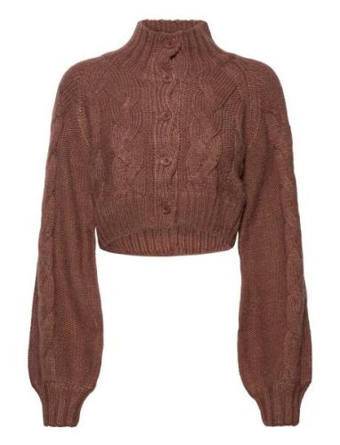 Short Cardigan Tops Knitwear Cardigans Brown Barbara Kristoffersen By ...