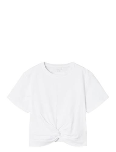 Nkfdinas Ss Nreg Short Top Tops T-Kortærmet Skjorte White Name It