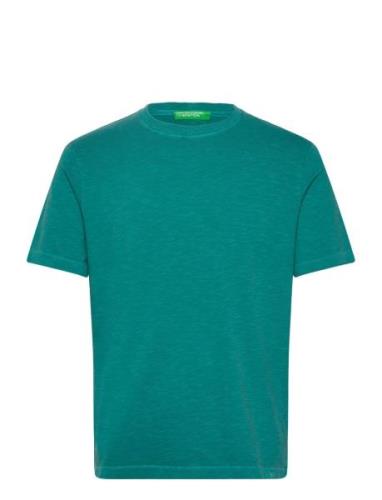 T-Shirt Tops T-Kortærmet Skjorte Green United Colors Of Benetton