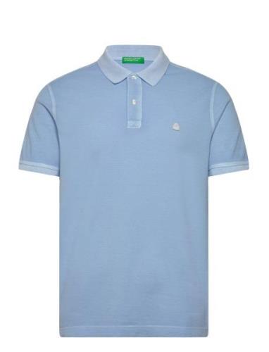 H/S Polo Shirt Tops Polos Short-sleeved Blue United Colors Of Benetton