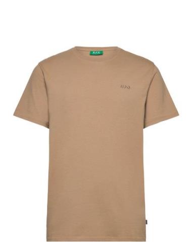 Happy Tee Tops T-Kortærmet Skjorte Beige H2O