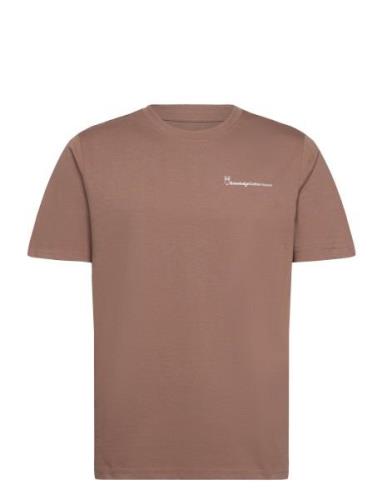 Regular Fit Knowledge Back Print T- Tops T-Kortærmet Skjorte Brown Kno...