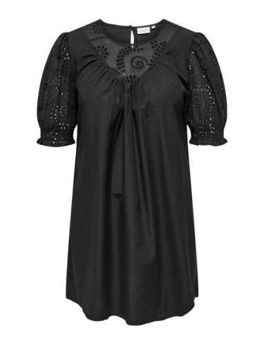 Carraine 2/4 Abk Dress Wvn Kort Kjole Black ONLY Carmakoma