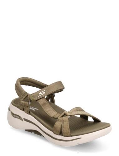 Womens Gowalk Arch Fit - Elite Sandal Flade Sandaler Khaki Green Skech...