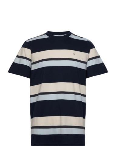 Bradley Cotton Tee Tops T-Kortærmet Skjorte Navy Clean Cut Copenhagen