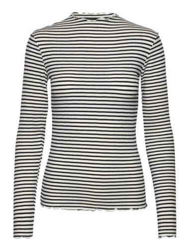 Candacekb Stripe Ls Tops T-shirts & Tops Long-sleeved Black Karen By S...