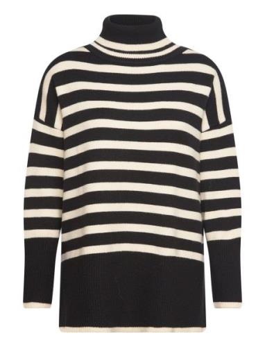 Alvena Knit Pullover Tops Knitwear Turtleneck Black A-View