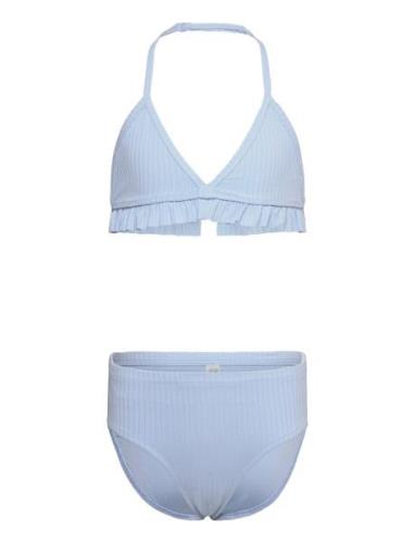 Bikini Bg Frill Bikini Blue Lindex