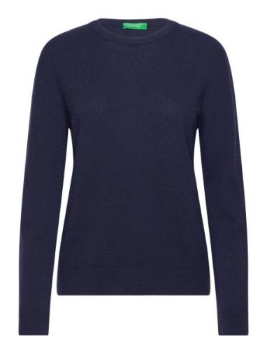 Sweater L/S Tops Knitwear Jumpers Navy United Colors Of Benetton