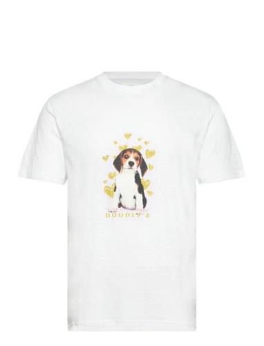 Ace Cute Doggy T-Shirt Tops T-Kortærmet Skjorte White Double A By Wood...