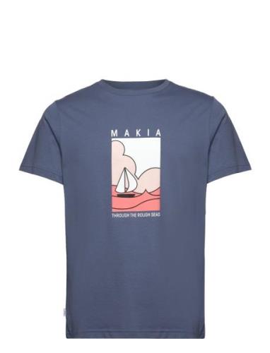 Sailaway T-Shirt Tops T-Kortærmet Skjorte Blue Makia