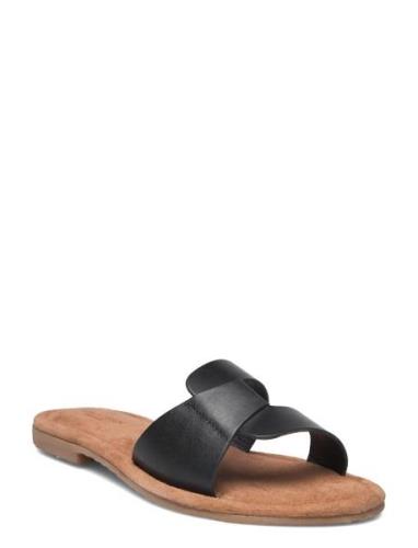 Leather Sandal Flade Sandaler Black Ilse Jacobsen