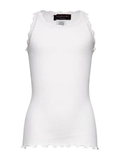 Rkbeatha Sl Strap Lace Top Tops T-shirts Sleeveless White Rosemunde Ki...