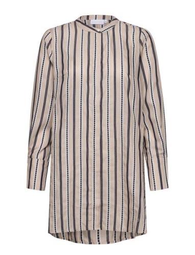 Long Shirt W. High Cuffs Tops Tunics Beige Coster Copenhagen