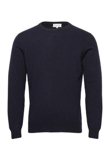 Man O-Neck Plain Designers Knitwear Round Necks Navy Davida Cashmere