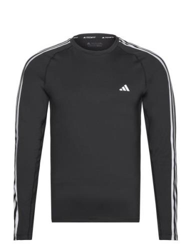 Techfit 3-Stripes Training Long-Sleeve Top Sport T-Langærmet Skjorte B...