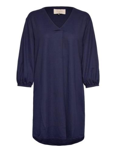 Fqfilan-Tu-V Tops Tunics Navy FREE/QUENT