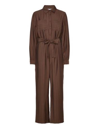 Mschhaura Joanita Jumpsuit Stp Bottoms Jumpsuits Brown MSCH Copenhagen