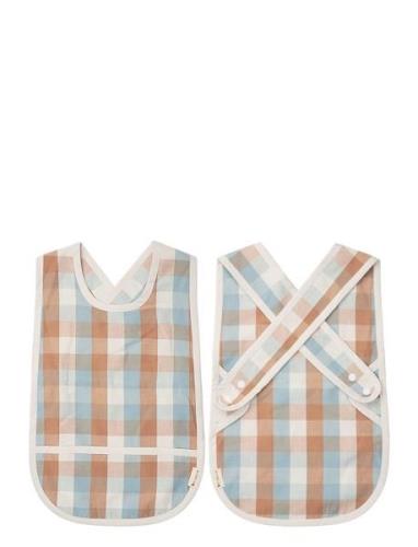 Cross Back Bib -Cottage Blue Checks Baby & Maternity Baby Feeding Bibs...