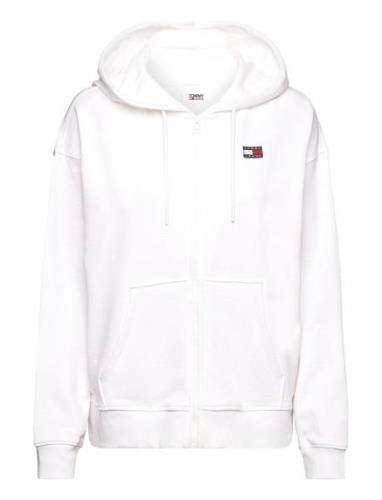 Tjw Rlx Xs Badge Zip Trhu Tops Sweatshirts & Hoodies Hoodies White Tom...