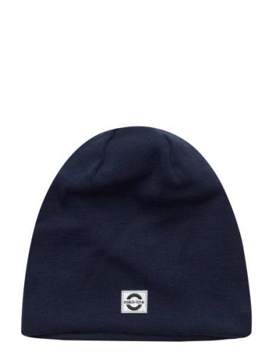 Wool Hat - Solid Accessories Headwear Hats Beanie Navy Mikk-line