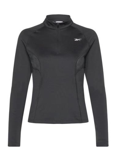 Running 1/4 Zip Sport Sweatshirts & Hoodies Sweatshirts Black Reebok P...