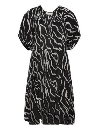 Kcami Tunic Printed Tops Tunics Black Kaffe Curve