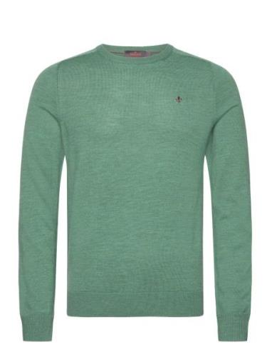 Merino Ck Designers Knitwear Round Necks Green Morris