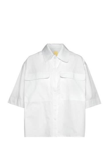 Lyra Tops Shirts Short-sleeved White Brixtol Textiles