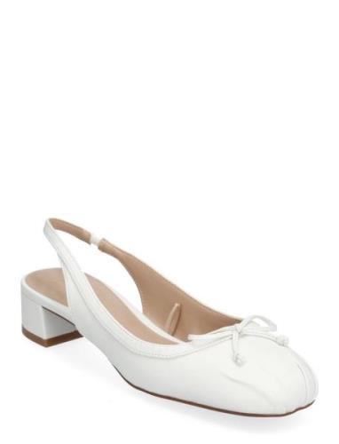 Slingback Ballet Flats Shoes Heels Pumps Sling Backs White Mango