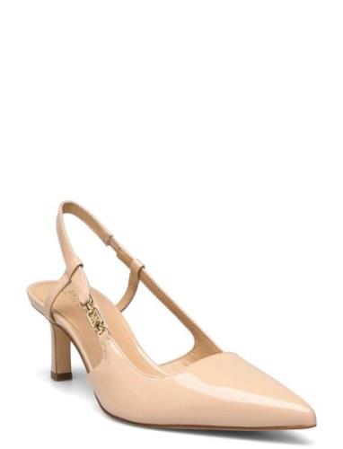 Daniella Mid Sling Shoes Heels Pumps Sling Backs Beige Michael Kors