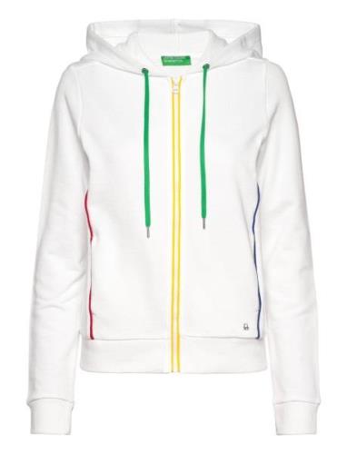 Jacket W/Hood L/S Tops Sweatshirts & Hoodies Hoodies White United Colo...