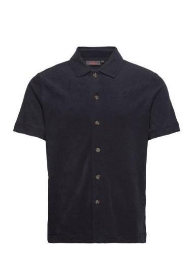 Hunter Terry Shirt Tops Shirts Short-sleeved Navy Morris