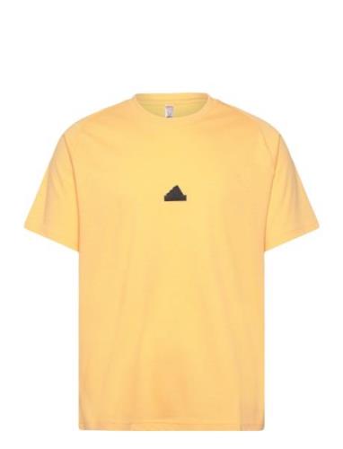 M Z.n.e. Tee Tops T-Kortærmet Skjorte Yellow Adidas Sportswear