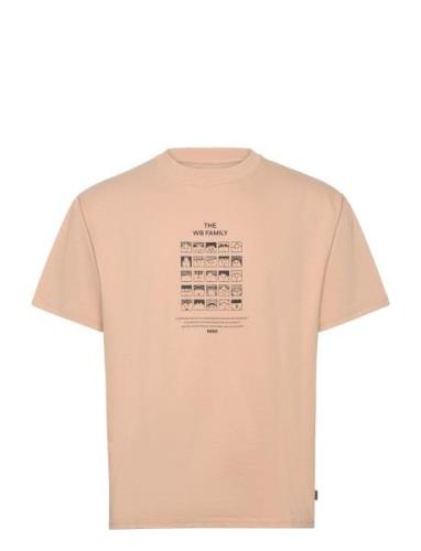 Wbbaine Family Tee Designers T-Kortærmet Skjorte Beige Woodbird