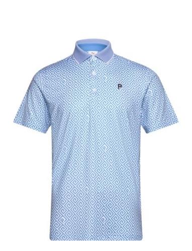 Puma X Ptc Resort Polo Tops Polos Short-sleeved Blue PUMA Golf