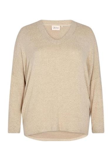 Wa-Sim Tops Knitwear Jumpers Beige Wasabiconcept