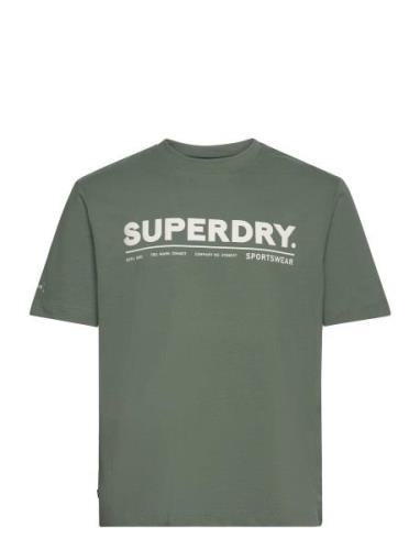 Utility Sport Logo Loose Tee Sport T-Kortærmet Skjorte Green Superdry ...