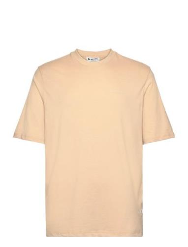 Mid Sleeve T-Shirt Gots Tops T-Kortærmet Skjorte Cream Resteröds