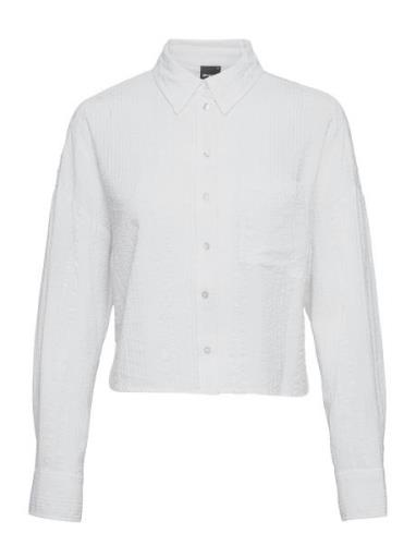 Lina Pyjamas Shirt Top White Gina Tricot