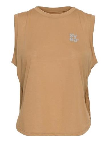 W. Sporty Singlet Tops T-shirts & Tops Sleeveless Khaki Green Svea