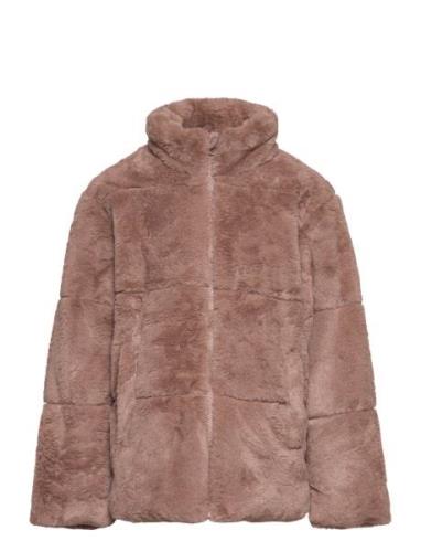 Nkfmosa Fake Fur Jacket Pb Jakke Brown Name It