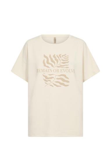 Sc-Banu Tops T-shirts & Tops Short-sleeved Cream Soyaconcept