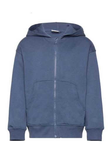 Sweater Hoodie W Zip Tops Sweatshirts & Hoodies Hoodies Navy Lindex