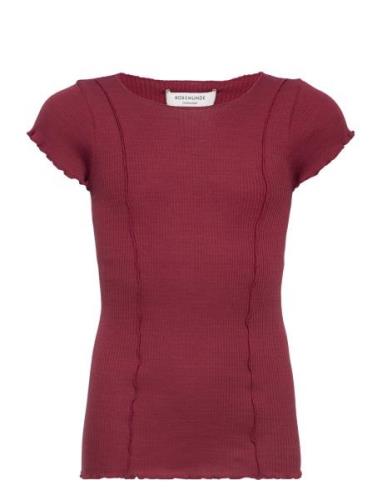 Cotton T-Shirt Tops T-Kortærmet Skjorte Red Rosemunde Kids